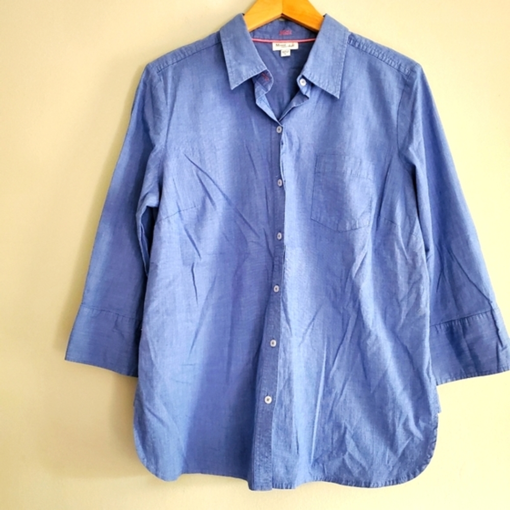Mimi Maternity Blue Button Down Shirt